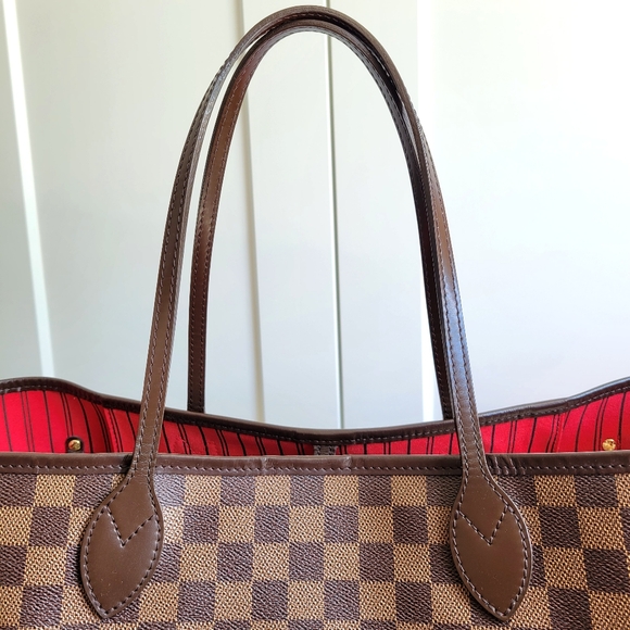 💕CLASSIC Tote Bag Louis Vuitton Neverfull GM Damier Ebene - Picture 3 of 16